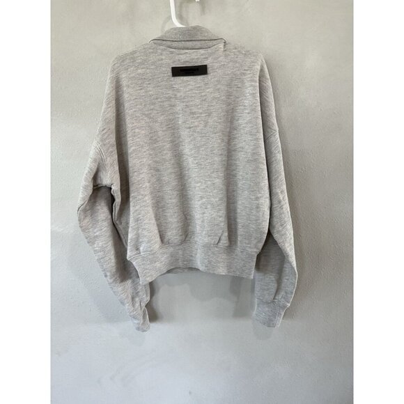 Fear Of God Essentials V Neck Sweater Youth 6/7 S Gray Pullover Sweatshirt City - Picture 2 of 4